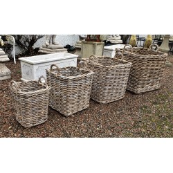 Cane Log Baskets Square